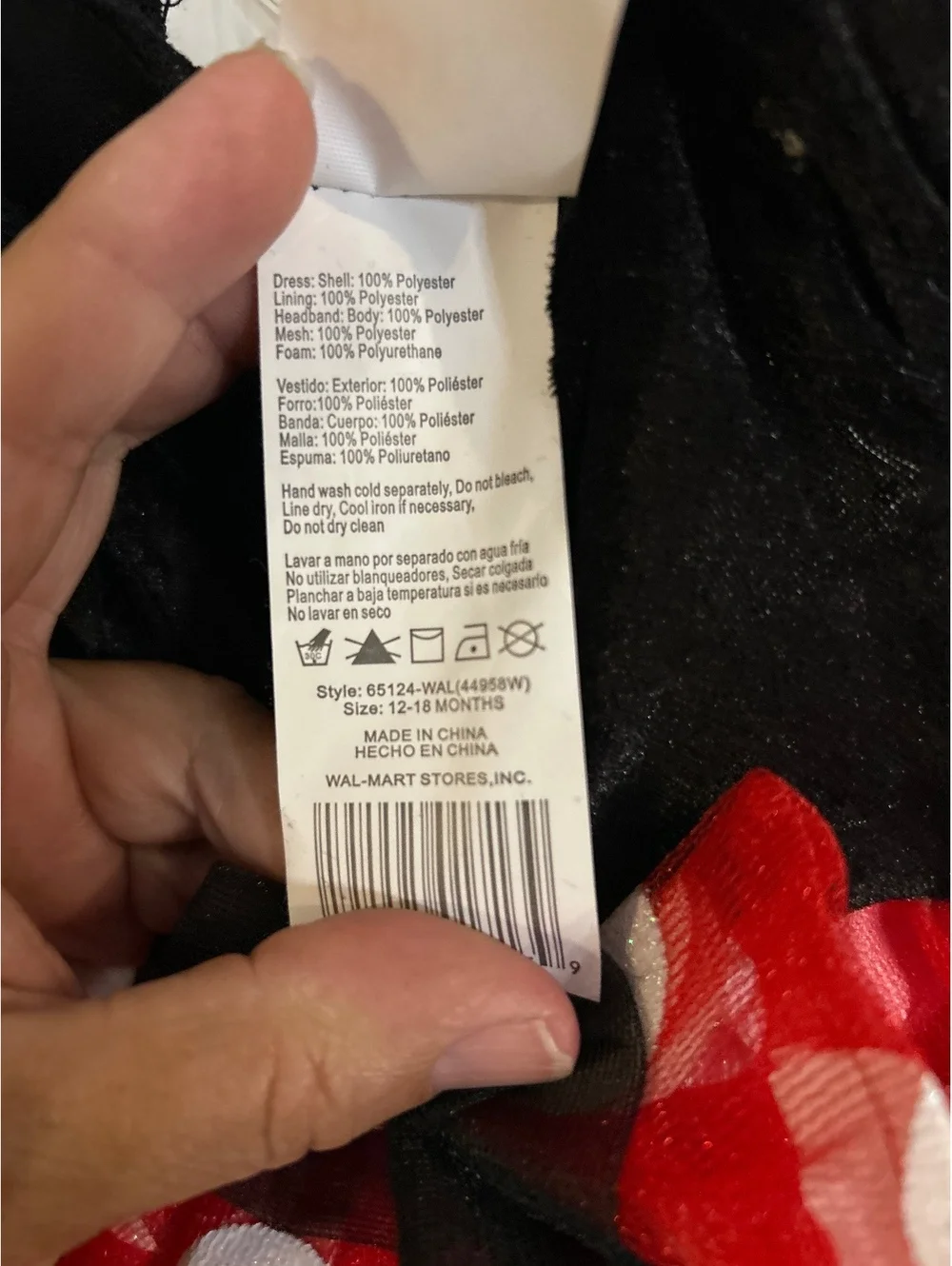 Minnie, mouse costume dress 12-18 months